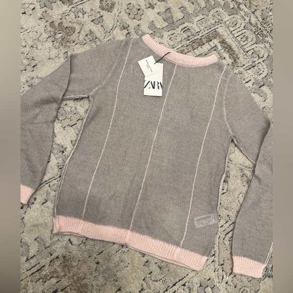 Zara Sweater - “Pronounced Stitched Knit Alpaca Blend Sweater” - Picture 4 of 7